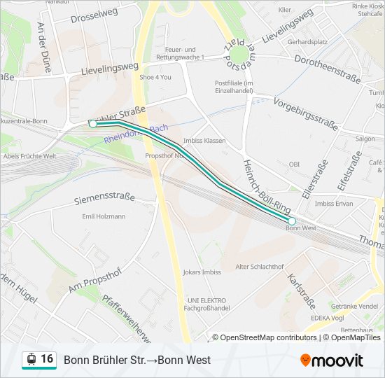 16 light rail Line Map