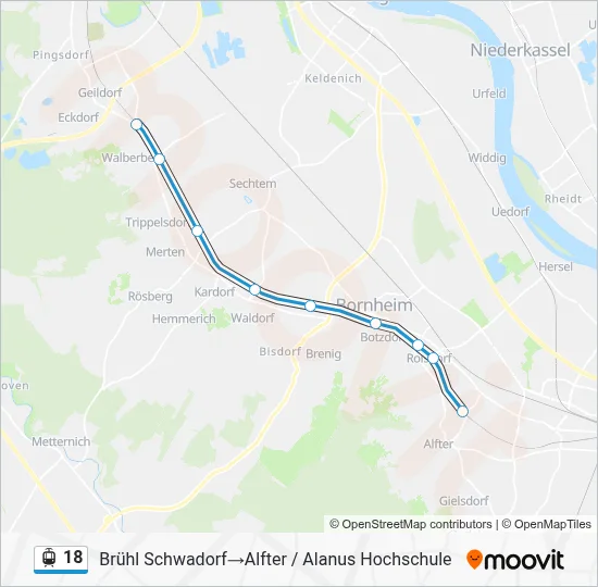 18 Light Rail Line Map