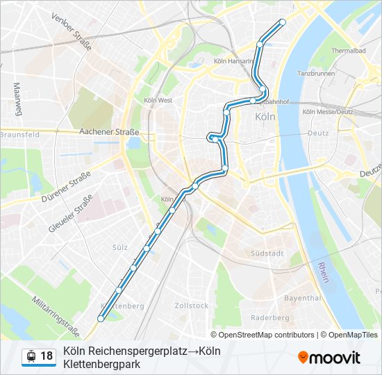 18 light rail Line Map