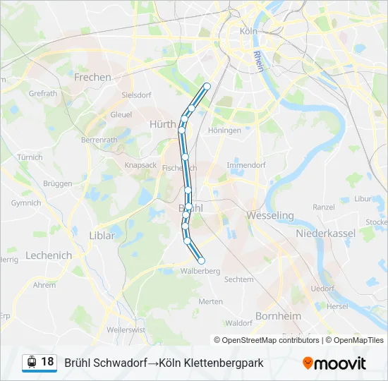 18 Light Rail Line Map