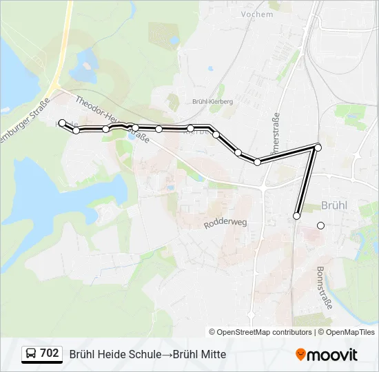702 Bus Line Map