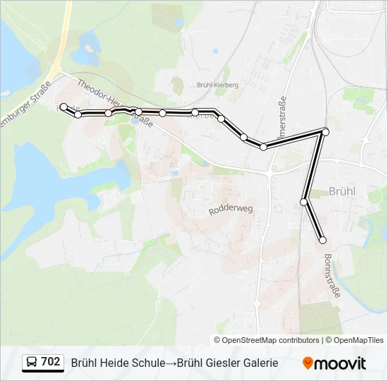 702 Bus Line Map