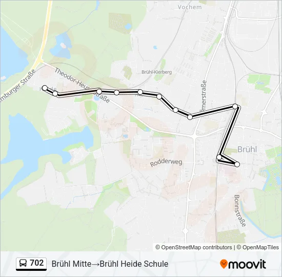 702 Bus Line Map