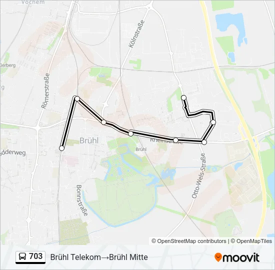 703 Bus Line Map