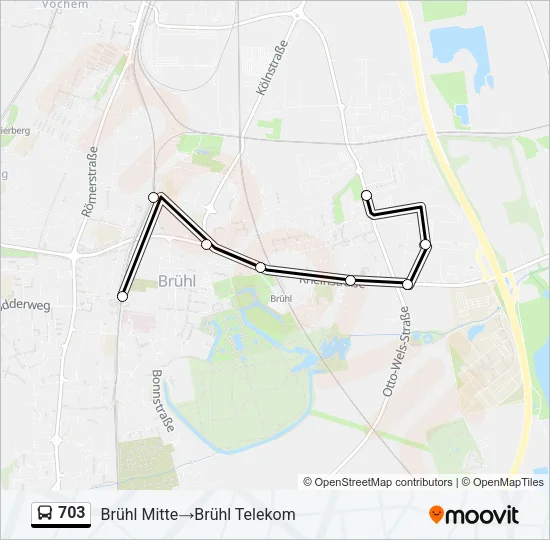 703 Bus Line Map