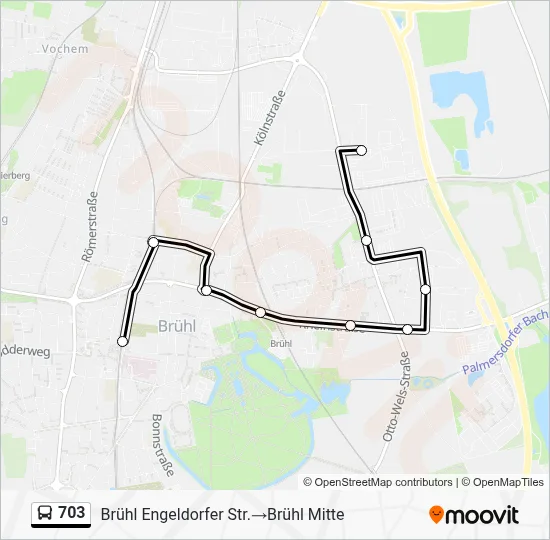 703 Bus Line Map