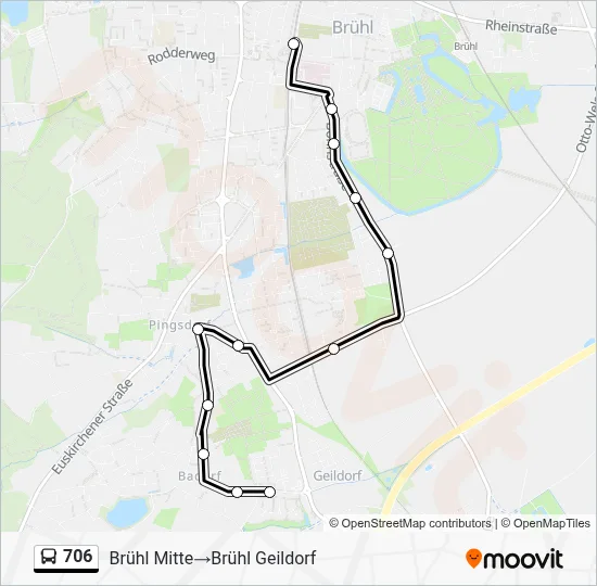 706 Bus Line Map