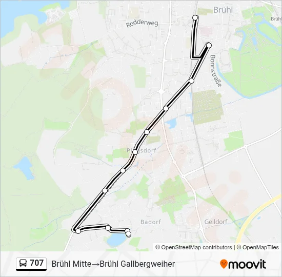 707 Bus Line Map