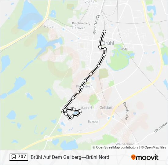 707 Bus Line Map