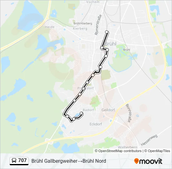 707 Bus Line Map