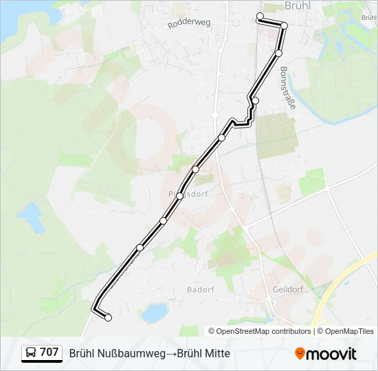 707 Bus Line Map