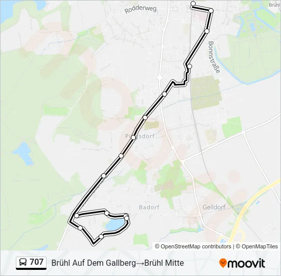 707 Bus Line Map