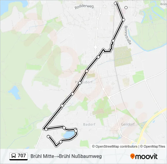 707 Bus Line Map