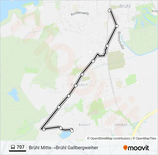 707 Bus Line Map