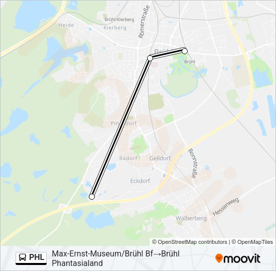 Автобус PHL: карта маршрута