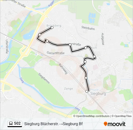 502 Bus Line Map