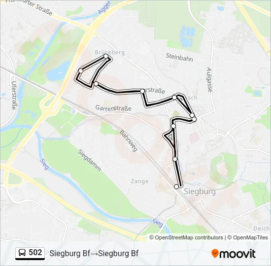 502 Bus Line Map