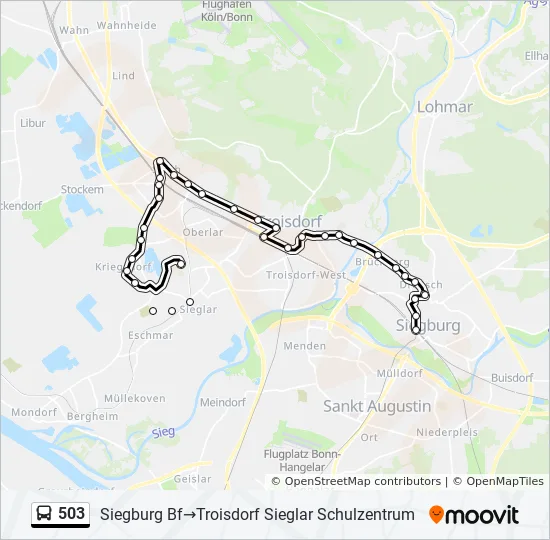 Buslinie 503 Karte