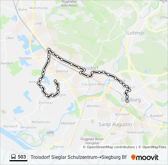 Buslinie 503 Karte
