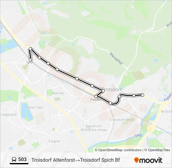 503 Bus Line Map