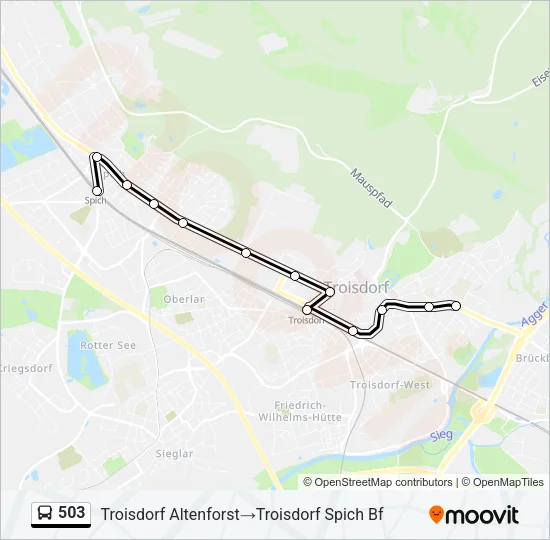 503 Bus Line Map