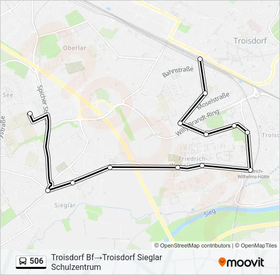 506 Bus Line Map