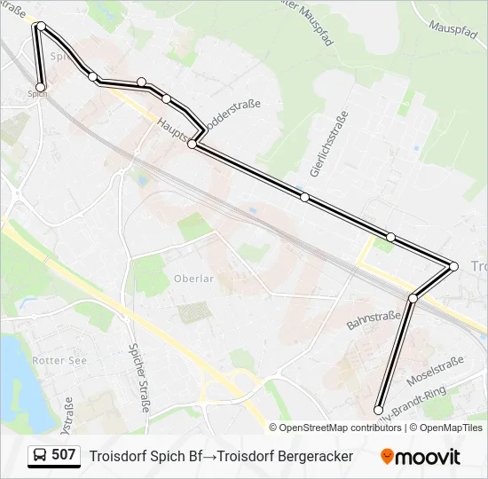Автобус 507: карта маршрута