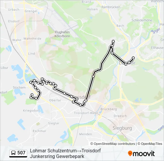 507 Bus Line Map