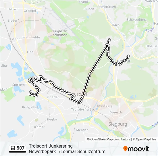 507 Bus Line Map