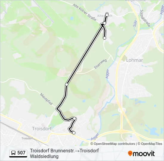 507 Bus Line Map