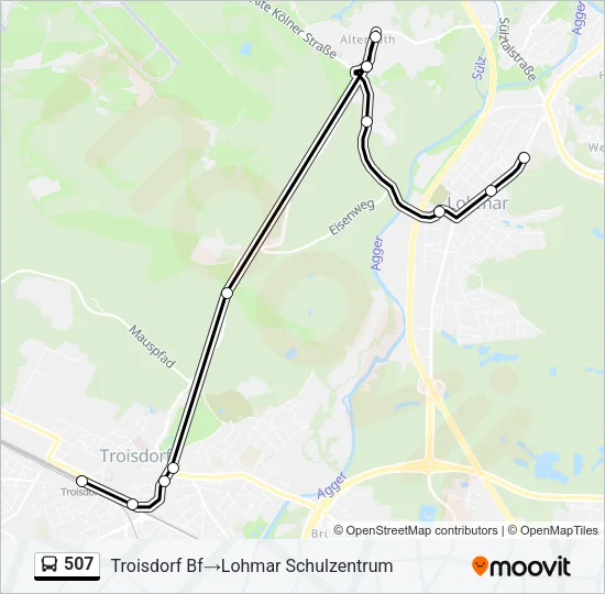 507 Bus Line Map