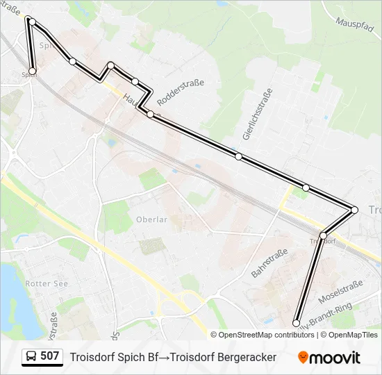 507 Bus Line Map