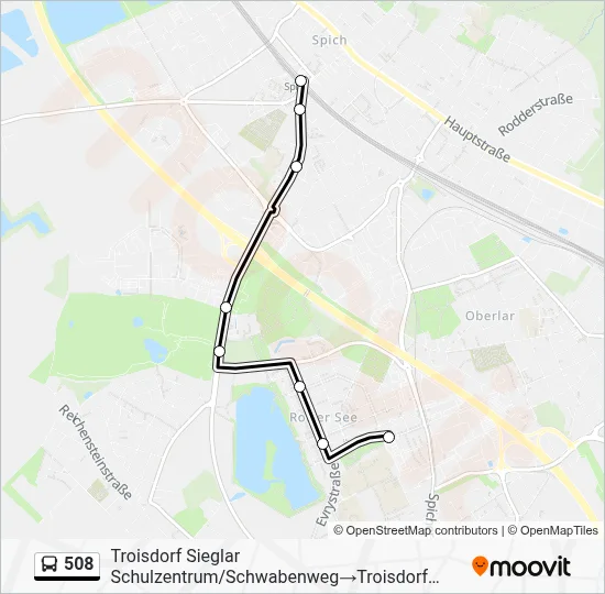 508 Bus Line Map