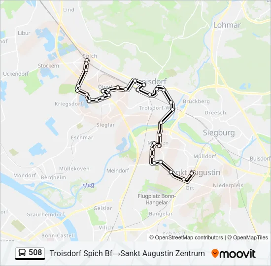 508 Bus Line Map