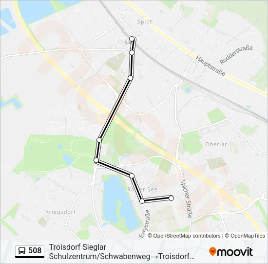 508 Bus Line Map