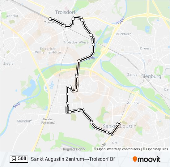 508 bus Line Map