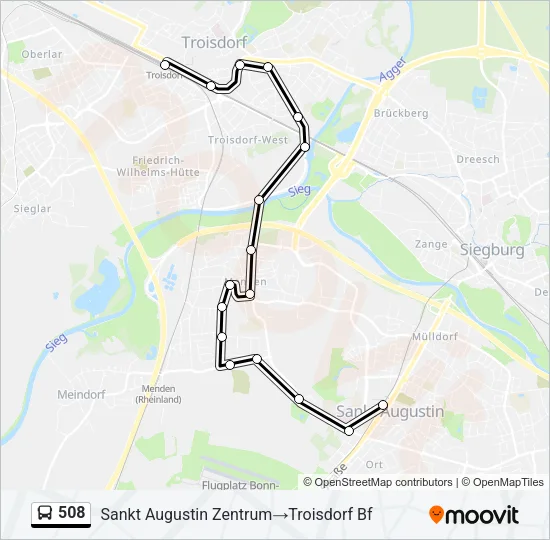 508 Bus Line Map