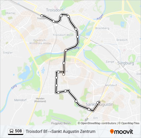 508 bus Line Map