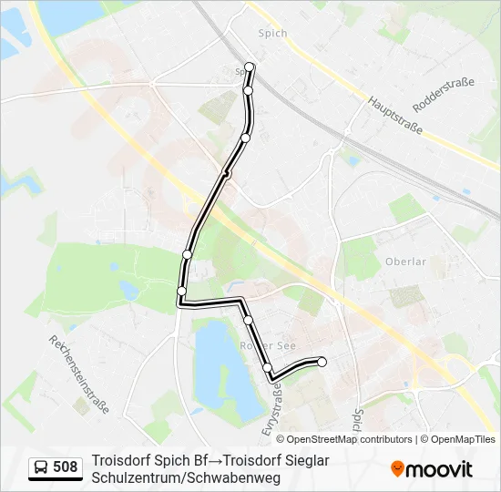 508 Bus Line Map