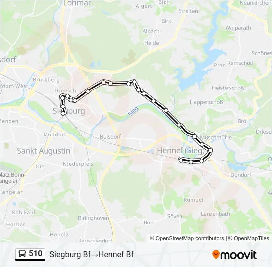 510 Bus Line Map
