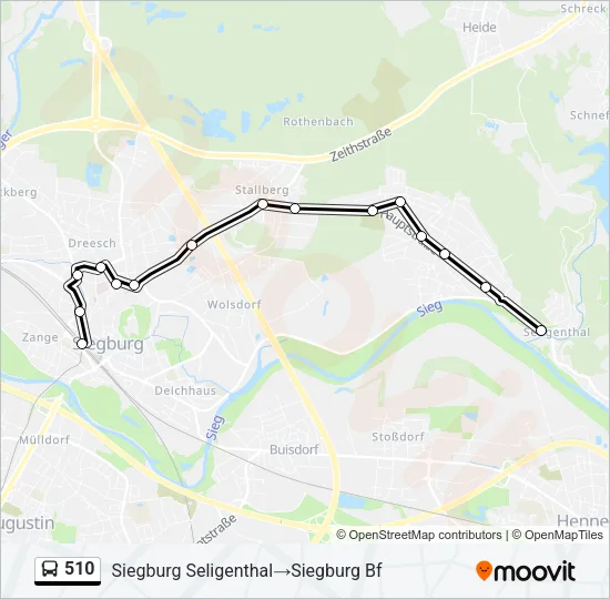 510 Bus Line Map
