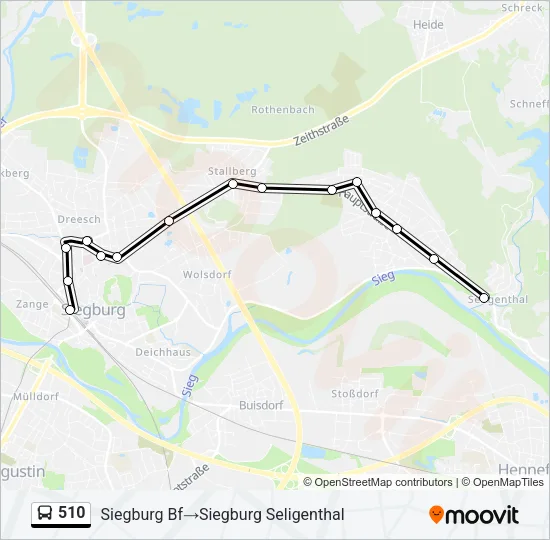 510 Bus Line Map