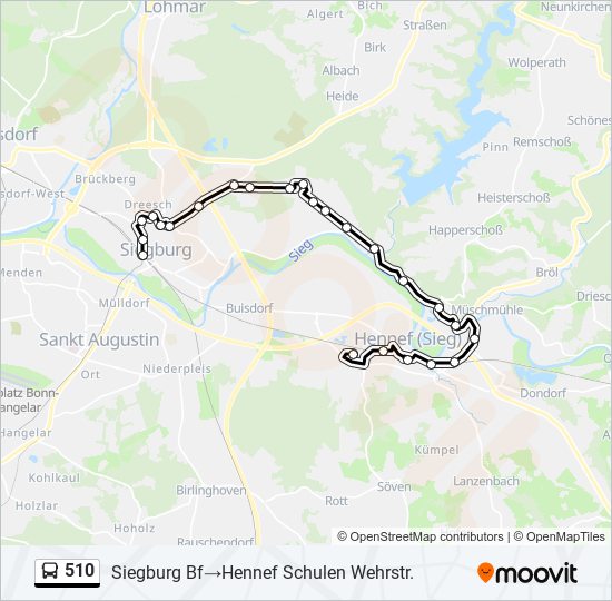 510 bus Line Map