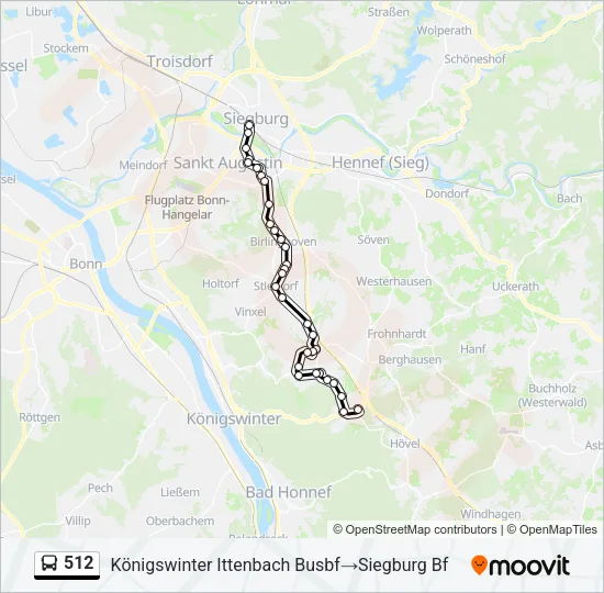 512 Bus Line Map