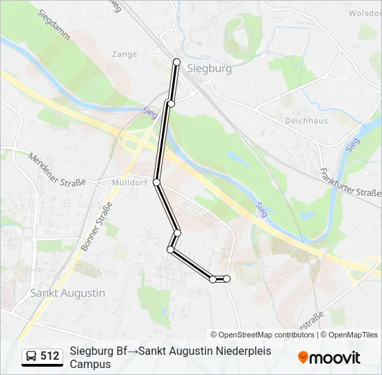 512 Bus Line Map