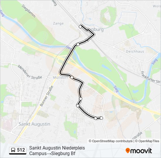 512 bus Line Map