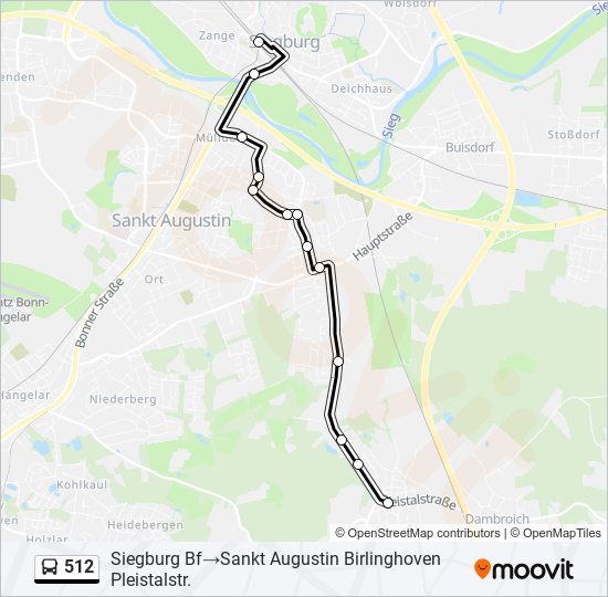 512 bus Line Map