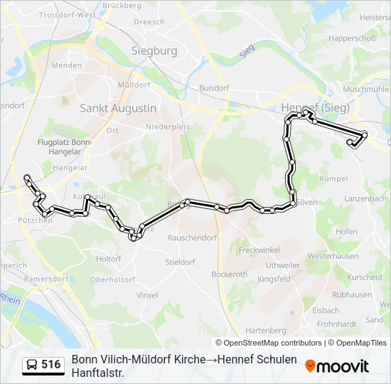 516 Bus Line Map