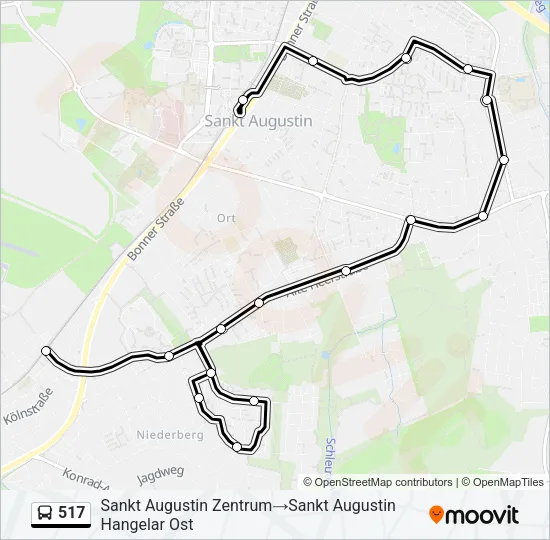 517 Bus Line Map
