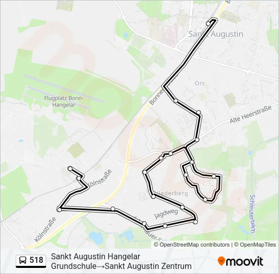 518 Bus Line Map